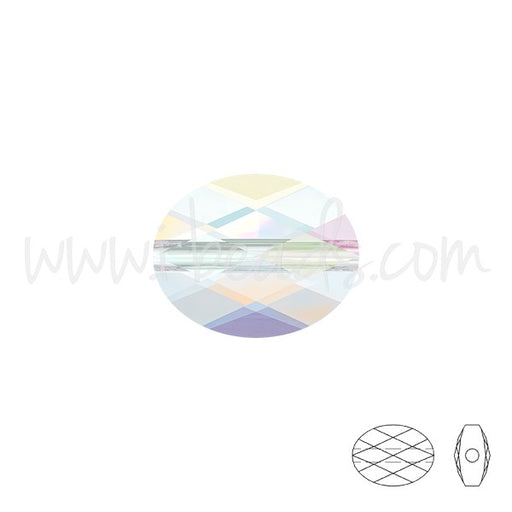 Buy Perles mini ovales cristal 5051 crystal ab 8x6mm (2)