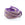 Beads wholesaler 5x2mm purple studded suede with golden rhinestones - suede cord sold per metre