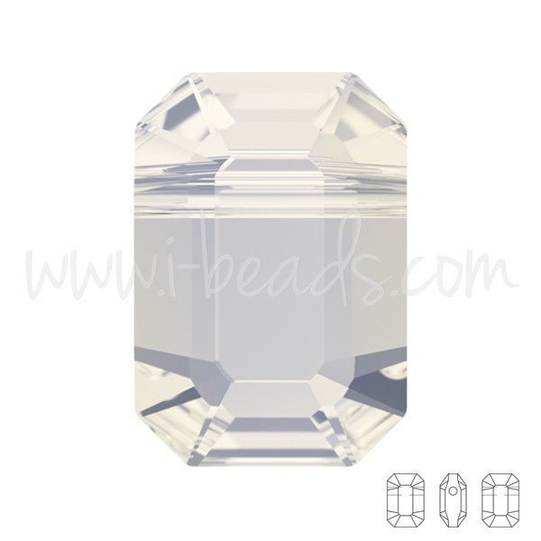 Perles Cristal 5514 pendulum white opal 10x7mm (2) - LaMercerieDesCopines