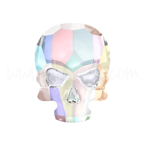 Buy Strass à coller cristal 2856 skull flat back crystal AB 14x10.5mm (1)