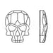 Strass à coller Cristal 2856 skull flat back jet hematite 14x10.5mm (1) - LaMercerieDesCopines
