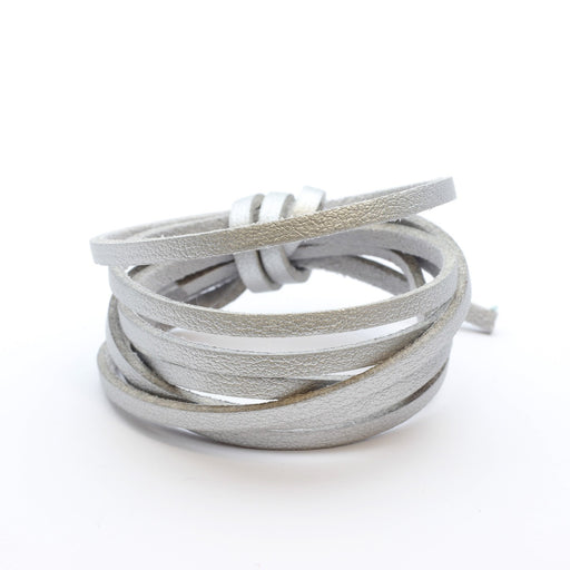 Buy Swedian Imitation Silver Leather 3mm - Swedish Cord With Meter