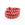 Beads wholesaler Swedish Studded Salmony Red X1M - Aluminum Silver Rhinestone 4,5x2mm - Swedish cord with meter