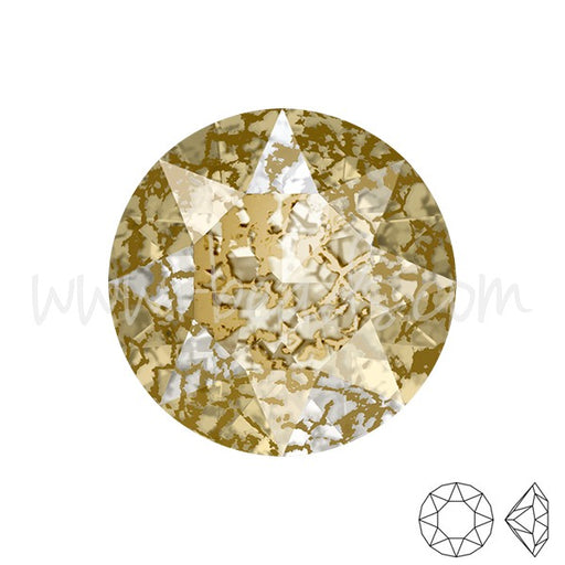 Cristal Cristal 1088 Xirius chaton crystal gold patina effect 6mm-ss29 (6) - LaMercerieDesCopines