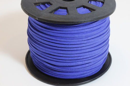 Buy 3mm electric blue suede - cord per metre