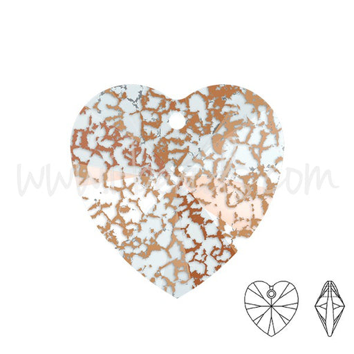 Buy Crystal Heart Pendant 6228 Crystal Pink Patina Effect 10mm (1)