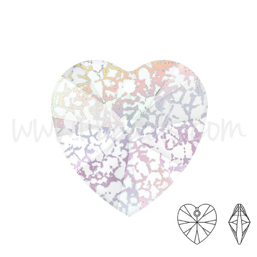 Buy Crystal Heart Pendant 6228 Crystal White Patina Effect 10mm (1)