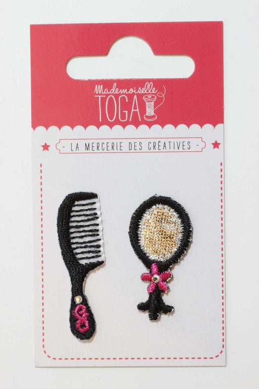 Buy Appliques Thermal Scutches - Mirror and Comb - DIY Support