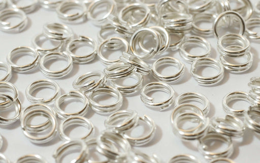 Buy X100 Silver Double Rings Open 5mm