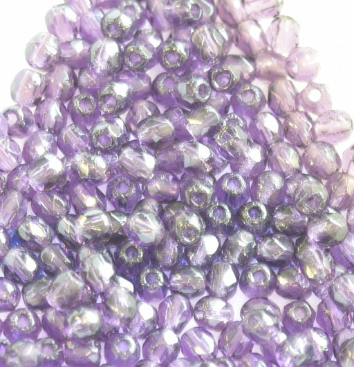 Vente Perles facettes de boheme tanzanite 3mm (50)