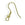 Beads wholesaler Golden brass ear hooks 18mm (10)