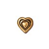 Buy Pearl triple heart gold-plated metal aged 8mm (1)