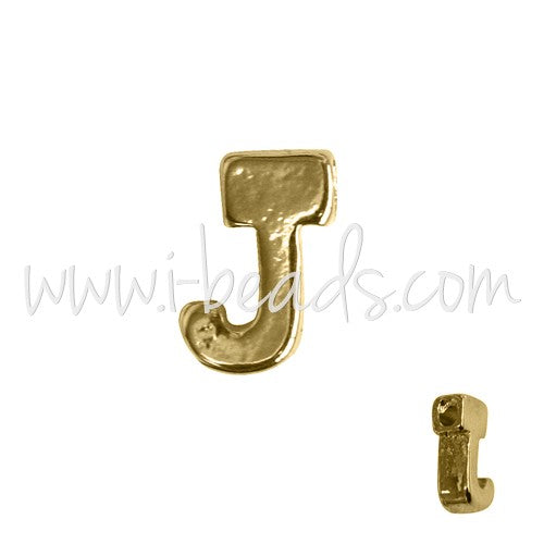 Buy Pearl letter J plated gold 7x6mm (1)