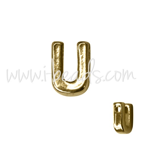 Buy Pearl letter U 7x6mm gold plated (1)