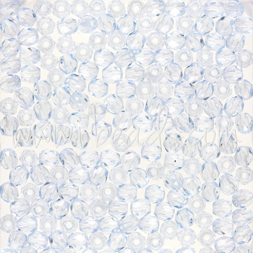 Buy Faceted pearls of boheme light sapphire 3mm (50)