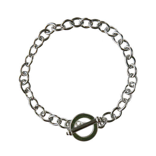 Achat en gros Bracelet chaine métal couleur argent 20cm (1)