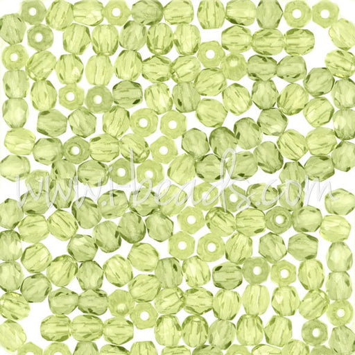 Buy Faceted beads of bohemus olivine 3mm (50)