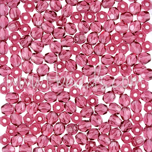 Buy Faceted beads of Boheme Fuchsia 3mm (50)