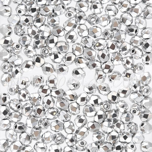 Buy Faceted Beads of Bohà¨me Silver 3mm (50)
