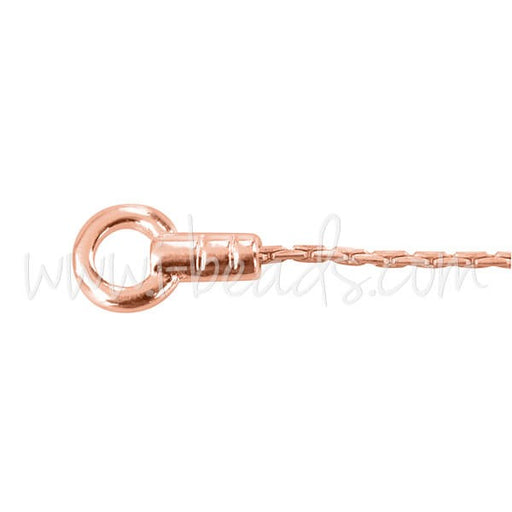 Buy Bead chain 0.65mm pink gold filled (10cm)