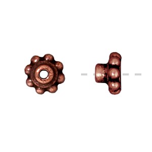 Acheter Perle rondelle precision métal finition cuivre vieilli 6mm (2)