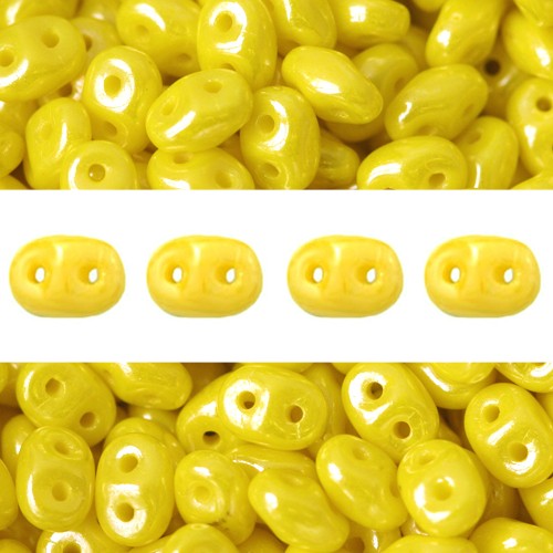Buy Perles Super Duo 2.5x5mm Luster Opaque Yellow (10g)