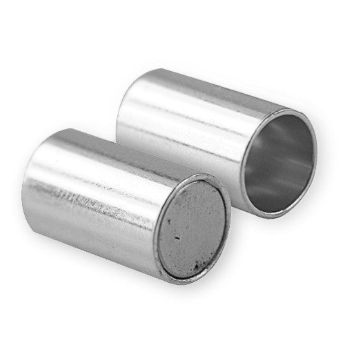 Buy Magnetic clasp Silver plated tube 6x20mm (1)