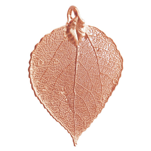 Buy Genut Gold Pink Gulvanized Gulvanized Galvanized Aspen Leaf Pendant 50mm (1)