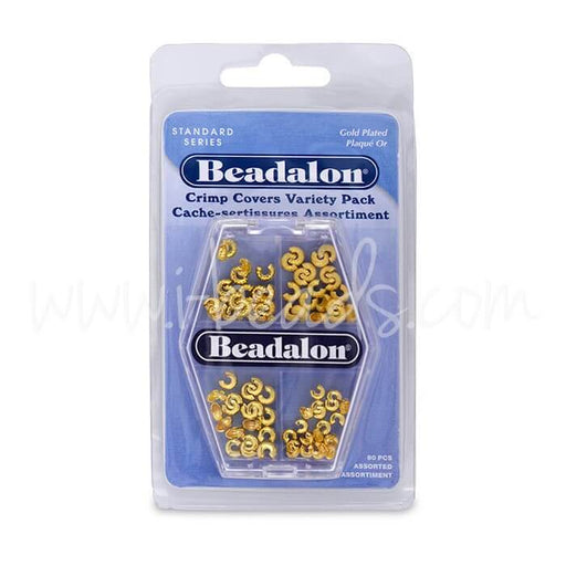 Achat en gros Assortiment de caches perles a écraser Beadalon métal plaqué or 80 piàÂ¨ces (1)