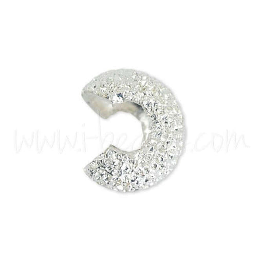Buy 14 Caches pearls to crush glitter metal plated silver 4mm (1)