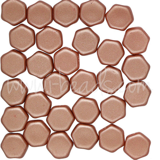 Buy Perles Honeycomb 6mm matt met copper (30)