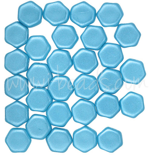 Buy Perles Honeycomb 6mm pastel aqua (30)