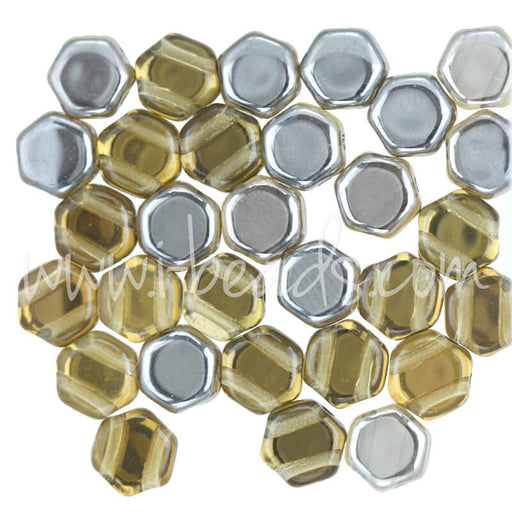 Buy Perles Honeycomb 6mm topaz capri (30)