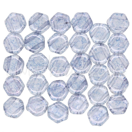 Buy Perles Honeycomb 6mm transparent blue luster (30)