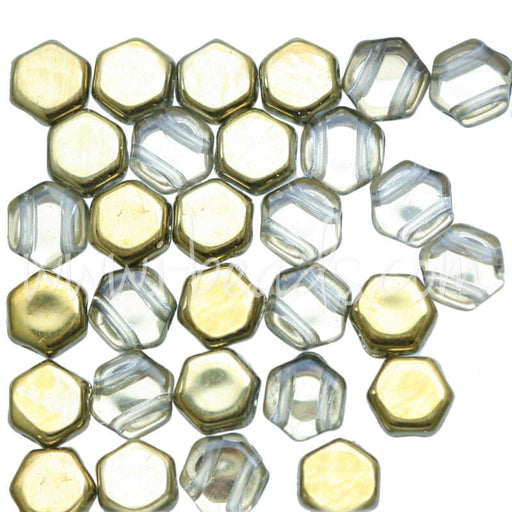 Creez Perles Honeycomb 6mm crystal amber (30)