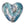 Beads wholesaler Murano pearl blue heart and silver 20mm (1)