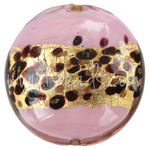 Buy Pearl of Murano Callée Leopard Pink 30mm (1)