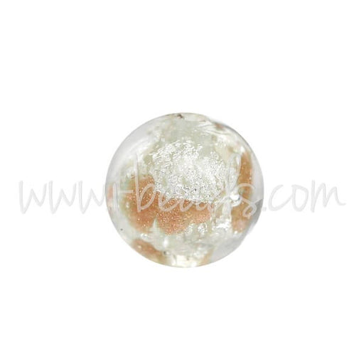 Buy Gold and silver Round Murano Pearl 6mm (1)