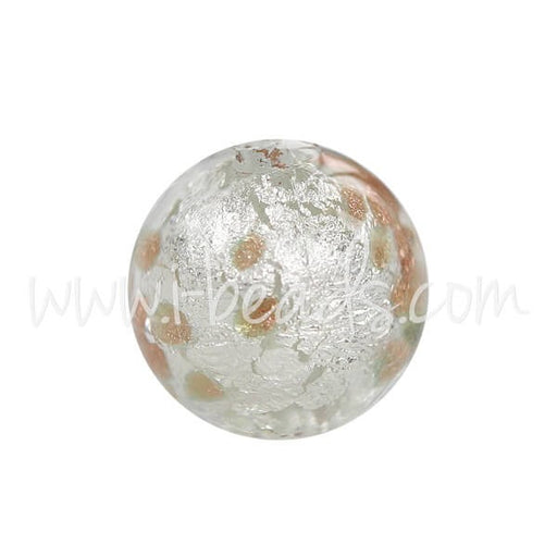 Buy Pearl of Murano round gold and silver 8mm (1)