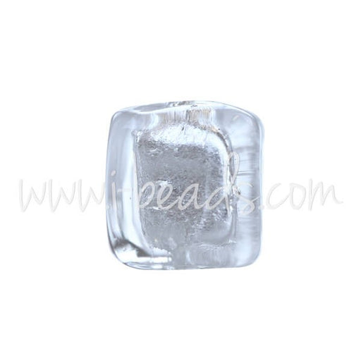 Buy Pearl of Murano cube crystal and silver 6mm (1)