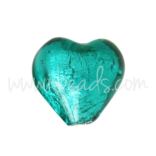 Buy Murano pearl emerald heart and 10mm silver (1)