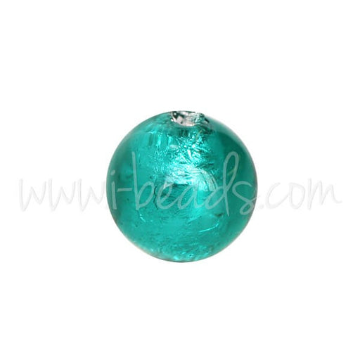 Buy Murano pearl round emerald and silver 6mm (1)