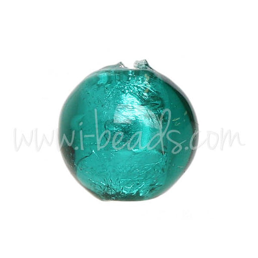 Buy Murano pearl round emerald and silver 8mm (1)