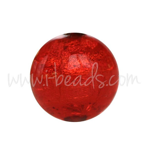 Buy Red Murano Pearl Red and Gold 10mm (1)