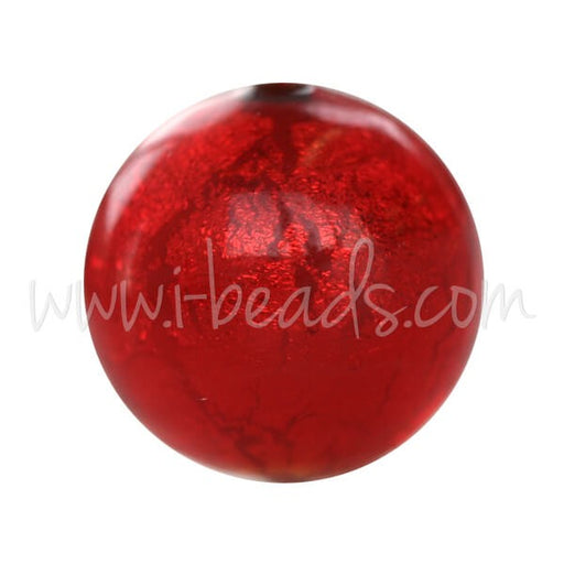 Buy Red Murano Pearl Red and Gold 12mm (1)