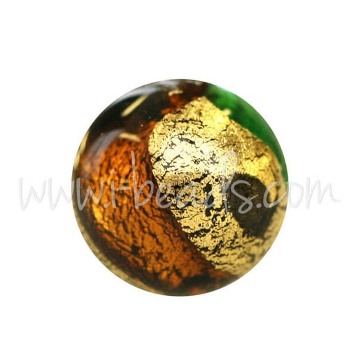 Buy Murano pearl round multicolored mix and 10mm gold (1)