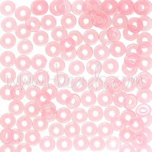 Achat O beads 1x3.8mm opal pink (5g)