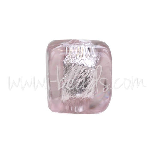 Buy Pearl of Murano cube amethyst and silver 6mm (1)