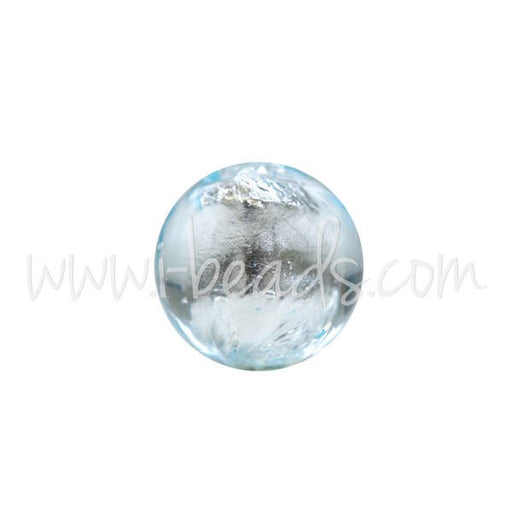 Buy Murano pearl round blue and silver 6mm (1)