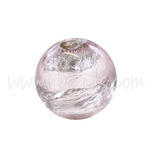 Buy Murano pearl round amethyst and silver 8mm (1)